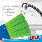 LOLA Heavy Duty Whisk Broom, Hand Brush, 2 Pack Durable Bristles, Whisks Away Dirt & Debris, Compact, Hang Hole for Easy Storage, Indoor/Outdoor