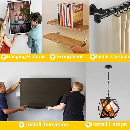 340-Piece Drywall Anchors and Screws Combo Pack - 170 Plastic Wall Anchors and 170 Screws - Assorted Sizes - Organizer Box Included - Wall Anchors and Screw for Drywall