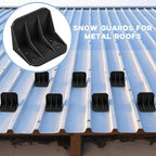 Taiyin 25 Pack Large Snow Guards for Metal Roofs 4 x 3 x 3 Inch Jumbo Ice Guard Snow Stops for Prevent Sliding, Without Screws or Adhesive (Black)