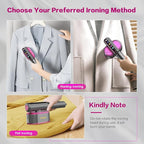 1200W Steamer for Clothes 15-Second Fast Heat-Up 5 Mode LCD Touch Display Portable Handheld Garment Steamer 110ml Tank Wet/Dry Ironing for Travel Home & Business
