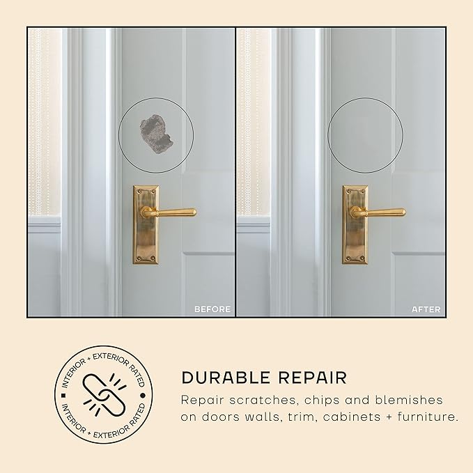 soto Off-White Paint Touch Up, Multi-Surface, Matte Finish (No. 12 Tempera) — 10 Milliliters of Scratch Repair for Furniture, Walls, Cabinets, Trim, Doors, Indoor/Outdoor