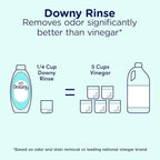 Downy Rinse Laundry Odor Remover, Cool Cotton Scent, 48 fl oz, Fabric Softener and Laundry Odor Removal Rinse, Fights Odors at the source, HE Compatible