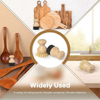 Cutting Board Oil Wax Applicator and Scrub Brush Set- Natural Bamboo with Sisal Fiber and Sponge for Food Grade Mineral Oil Board，Wooden Worktops,Utensil Care