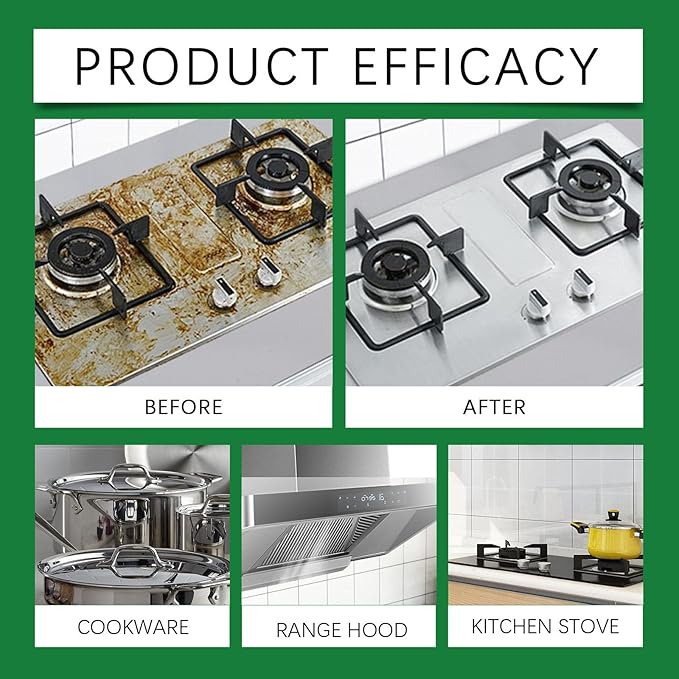 Multifunctional Kitchen Appliance Cleaner, Bonachtats Multi Function Kitchen Cleaner Spray, Remove Dirt, Gentle on Surfaces, Degreaser for Stove, Oven, Microwave & Stainless Steel (1)
