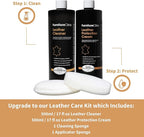 Furniture Clinic Leather Protection Cream | 2-in-1 Leather Conditioner & Waterproofing Protector for Furniture, Shoes, Car Seats & More | Prevent Stains While Nourishing | 17oz/ 500ml