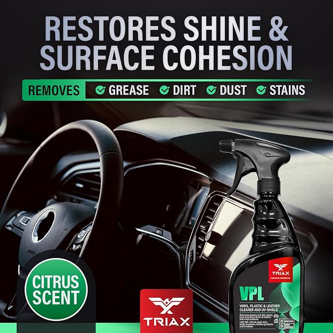 Triax Vinyl, Plastic & Leather VPL Premium Cleaner with UV Shield, Leather Scent (1 Gallon)