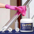 Prism Polish Metal Polish - 7 Ounce: Achieve a Brilliant Shine on Aluminum, Chrome, Stainless Steel, Brass, Silver, Nickel, Gold, Silver and More. Safe for Boat, Car, Motorcycle, Home and Business.