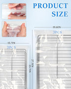6 Pcs 2 Sizes Oven Rack Cleaning Bags, No Scrub Reusable PE Cleaning Bags,Leakproof Soaking Cleaner Bags for BBQ Grill,Grill Grate,Oven Rack, No Cleaner Included(15.7''×23.7''+19.7"× 27.5")