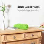 Extendable Microfiber Feather Duster, Feather Dusters for Cleaning, Ceiling Fan Dust and Cobweb Cleaner - Electrostatic Bendable Head - Set of 2 Replacement Heads