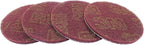 Hordion 8Pcs Scrub Pads Round Scrubber Scouring Pads Abrasive Scuffing Tool for Home Kitchen House Cleaning, Red