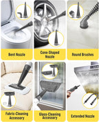 Handheld Steam Cleaner with Safety Lock, 500mL Large Tank & 19PCS Accessories - Multi-Surface Deep Cleaning for Kitchen, Bathroom, Car, Sofa - Removes Stubborn Grime, Sanitizes Surfaces (White)