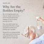 Branch Basics Premium Starter Kit in Glass: All Purpose Cleaner, Glass Cleaner, Bathroom Cleaner, Wash Bottle, and Laundry Bottle (3 Glass Spray Bottles + Concentrate) Fragrance-Free