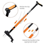 MORAIS Weed Puller Tool, Stand Up Weed Puller Heavy Duty Garden Tool with 4-Claw Steel Head, 39"-46" Retractable Handle & Easy-Eject Mechanism, Easily Remove Weeds Without Bending, or Kneeling