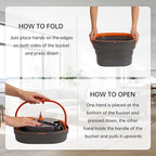 Collapsible Mop and Bucket Set, Spin Mop with Separate Dirty and Clean Water, 6 Replaceable Mopping Pads with Foldable Handle, Deep Cleaning Mops and Buckets for Household Use Floor Cleaning