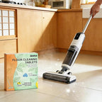 Floor Cleaner Tablets Hard Floor Cleaner Tablets, Deep Cleans for Multiple Hard Floors for Tile, Vinyl, Hardwood, Fresh Lemon Scent, Compatible with Robot Mops & Wet/Dry Vacuums(2PCS)