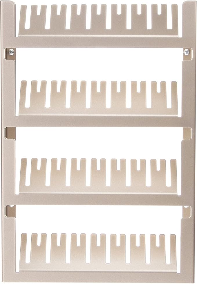 Angelynn's Wall Mounted Large Statement Finger Ring Holder Display, Cufflink/Cuff Link Storage, Hanging Closet Body Jewelry Organizer Men and Women, Jaymes Satin Nickel Silver 9" x13 1/4"