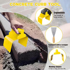 Garden Edging Curb Trowel Concrete Tool, Concrete Curbing Trowel, Curb Hand Tool with Putty Knife for Lawn, Garden, Pavement (Incline)