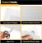 yeesport 4 Pcs Drywall Repair Kit, 12×12" Self Adhesive Mesh Patches with 2 Sanding Pads & 1 Scraper, Aluminum Dry Hole Repair Tools, Wall Repair Patch Kit for Ceiling