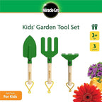 Red Toolbox Miracle-GRO 3 Piece Hand Garden Toolset for Kids Age 3+ with Hand Trowel, Hand Fork and a Hand Rake