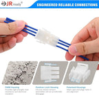 JRready ST6557 MLX 13.5A Connector Kit Crimper Pin Extraction Tool 2 3 6 Pin Power Connectors Male Female 14-20AWG Crimp Terminals Automotive Electrical Molex .084” Wire Connectors 6.35mm Pitch
