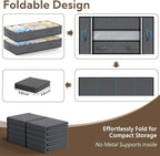 10 Pack Under Bed Storage Containers 90L Underbed Closet Organizer System Collapsible Storage Bins with Clear Window and Reinforced Handles for Bedding Pillows Blanket Towels Clothes Wardrobe Bedroom