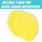 Invisible Glass 95164 Reach and Clean Tool Wet-Dry Pro Window and Windshield Wand Glass Cleaning Tool has Extendable Handle and Washable Reusable Microfiber Cloth for Auto Interior and Exterior Glass