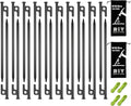 20 Pack 12 inch Tent Stakes Heavy Duty Metal Tent Pegs for Camping Steel Tent Pegs Unbreakable and Inflexible