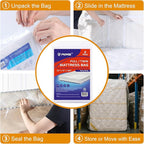 2 PK 4Mil Heavy Duty Full/Twin XL/Twin Mattress Bags for Moving,Clear Plastic Mattress Bags for Storage, Full/Twin Mattress Cover for Moving