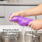 Purple Microfiber Cleaning Cloth, Ultra Soft Absorbent Microfiber Cleaning Rags for Housekeeping Cleaning Supplies, Lint Free Reusable Cleaning Cloths for House Washable, Pack of 12