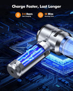 Car Vacuum,3 Suction Modes,Portable Mini Cordless Cleaner with 24000pa Suction Power,Type-C Charge,Handheld Vacuum for Home,Car, Office Desk, Keyboards(Dark Silver)