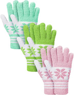 Patelai 3 Pairs Microfiber Plant Dusting Gloves Leaf Cleaning Gloves for Indoor Plants, Blinds, Furniture, House (Yellow,Pink,Blue,White,Large)