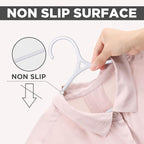 Utopia Home Plastic Hangers 50 Pack for Shirts & Pants – Space-Saving Heavy Duty Plastic Hangers with Non-Slip Shoulder Grooves & Notches - Anti-Slip Pants Bar for Increased Grip (White)
