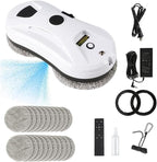 Lntelligent Water Spraying Window Cleaning Robot Fully Automatic AI Path Planning Remote Control Glass Cleaning Robot 3 Cleaning Modes Anti Slip System (White)