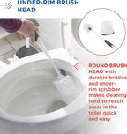 Clorox Under-Rim Toilet Bowl Brush with Corner Storage Caddy, 16 x 5 x 5.5 in