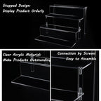2-Pack Acrylic Perfume Organizer Stand, 4 Tier Cupcake Stand, Clear Display Riser Stand Shelf for Pop Figures, Acrylic Shelves for Cologne Spice Rack Kitchen Vanity