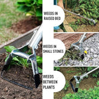 Hoe Garden Tool, Scuffle Garden Hoe with Long Handle, Adjustable Hula Hoe for Easy Weeding (45 Inch)