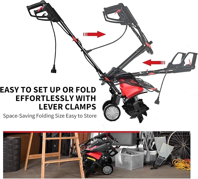 Goplus 17-Inch 13.5 Amp Corded Electric Tiller and Cultivator, Powerful Tillers w/ 9-Inch Tilling Depth, 6 Tines, Rototillers Tool for Garden Lawn Soil Digging