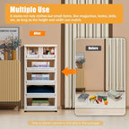 6 Drawer Storage Drawer, Clothes Organizer Tower Cabinet, Plastic Drawers Dresser Storage Cabinet with 4 Wheels for Home Office Bedroom, Blue