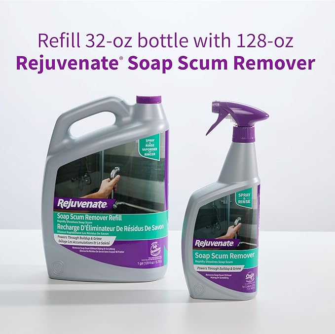 Rejuvenate Soap Scum Remover Easily Dissolves Soap Scum Without Scrubbing, 24 Ounces