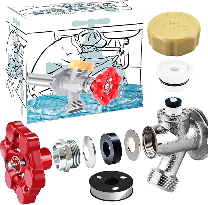 Outdoor Faucet Repair Kit, Frost-proof Valve Leak ASSE 1019-A Repair Kit, Anti-Siphon Valve VACVBKX1B Vacuum Breaker Repair Kit, Wall Hydrant Complete Replacement Kit, Hose Faucet Fitting Repair Kit