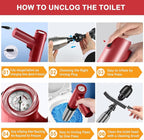 Electric Toilet Plungers For Bathroom Heavy Duty Drain Clog Remover Air Plunger High Pressure Toilet Unclogger Unclog Toilet Drain Unclogger Tool Drain Snake Toilet Clog Remover