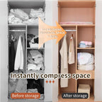 4 Pack Vacuum Storage Bags, Space Saver Bag Vacuum Seal Bags for Clothing Travel Moving Blankets Pillows Storage and Organization, Hand Pump Included(70 X 50 cm)
