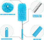 Mini Microfiber Duster for Cleaning, Hand Duster with Extension Pole, Washable Small Duster for Car Interior, Office, Furniture
