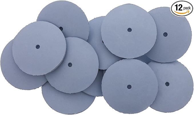 Unmounted Silicone Polisher, Knife Edge, Light Blue, Fine Grit, 12 Pack | POL-310.30