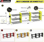 45" Power Tool Organizer Wall Mount with Charging Station - 3 Layer Storage Racks with 8 Cordless Drill Holder, 4 Hooks, Heavy Duty Garage Tool Organizer Storage for Workshop Shed Pegboard Basement