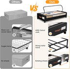 SpaceHacks Under Bed Storage with Wheels 1Pack Storage Containers with Clear Window&Label Under Bed Drawers Rolling Under Bed Storage for Clothes,Shoes, Blankets (30.71 x 16.93 x 6.69 in, Black)