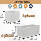 Fordonral Drawer Organizer Clothes, Foldable Fabric Dresser Organizer Closet Organizers and Storage Box for Underwear,Folded Clothes,Baby Clothing,Socks,Bra,Towels,Ties(6M+6S,White)
