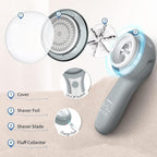 Fabric Shaver, Electric Lint Remover Shaver with 6-Leaf Blades, 2 Speeds Sweater Shavers to Remove Pilling with 3 Blades, Rechargeable Fabric Pill Shaver Fuzz Remover for Clothes Furniture Couch