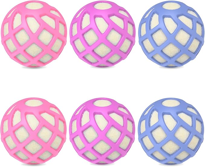 Dryer Balls – Patented Silicone Guard, Natural Wool Core, Super Anti-Tangle & Saves Drying Time, Reduces Static & Noise, Natural Fabric Softener, XL 3" Pack of 6