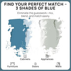 spot. Touch-Up Paint | Matte Finish for Cabinets, Walls, Doors & Furniture | Multi-Tone Blue Repair Kit | Quick-Dry, Self-Priming, Low-Odor, Eco-Friendly | No-Sanding or Primer Needed | 3 Pack
